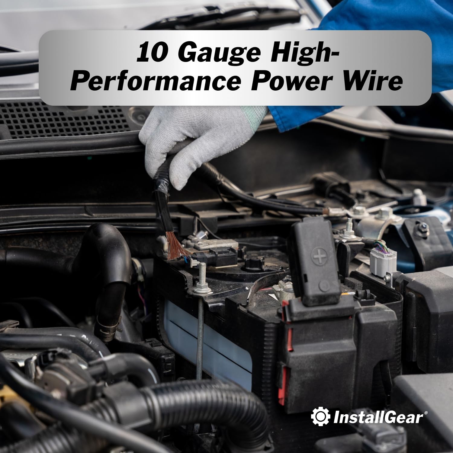10 Gauge Wire (50Ft) Copper Clad Aluminum CAA - Primary Automotive Wire, Car Amplifier Power & Ground Cable, Battery Cable, Car Audio Speaker Stereo, RV Trailer Wiring Welding Cable 10Ga