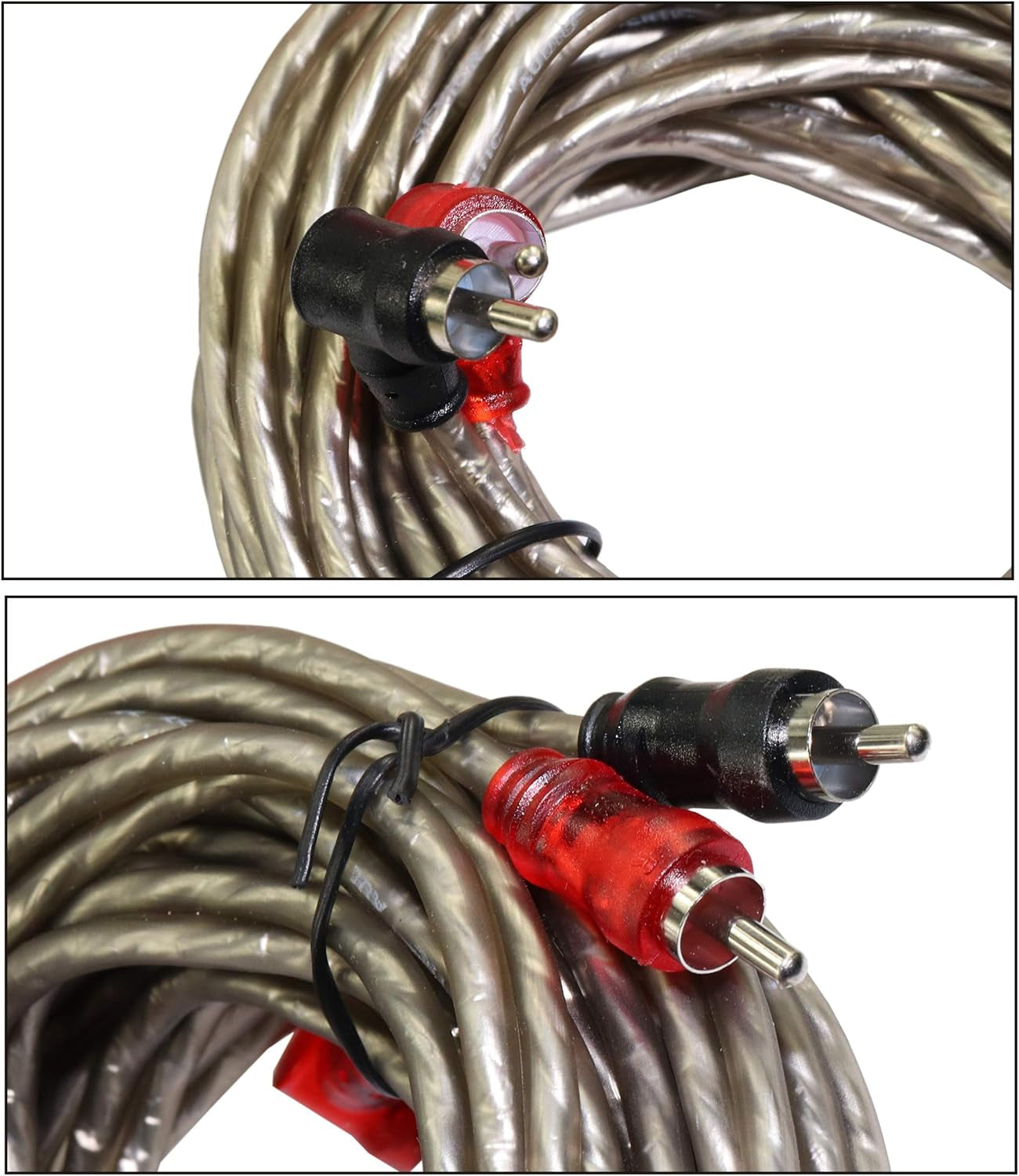 8 Gauge Amp Installation Wiring Kit - 800W Car Amplifier Wiring Kit Power, Ground, Remote Cable, RCA Cable,Speaker Wire, Split Loom Tubing Fuse Holder Subwoofers Wiring Kit